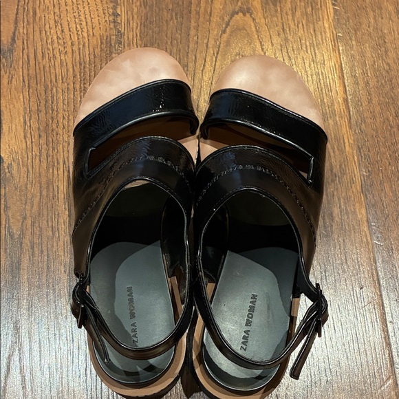 Zara Black and Brown Women's Sandals - Picture 6 of 9